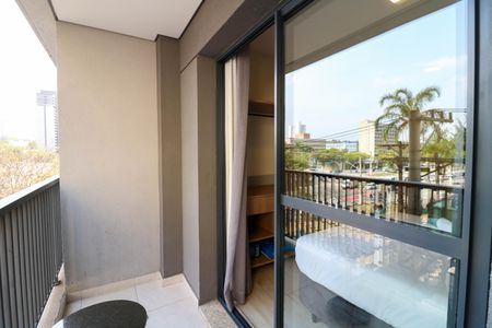 Varanda do Studio de kitnet/studio para alugar com 1 quarto, 22m² em Jardim das Acacias, São Paulo
