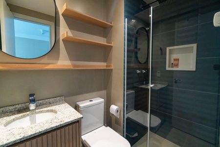 Banheiro de kitnet/studio à venda com 1 quarto, 29m² em Jardim Prudência, São Paulo