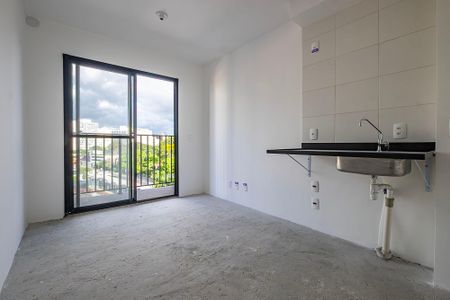 Sala/Cozinha de apartamento à venda com 1 quarto, 26m² em Pinheiros, São Paulo