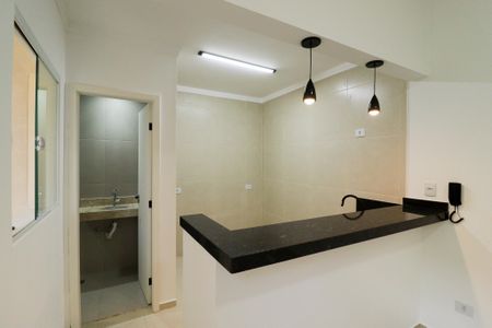 Sala/Cozinha de casa para alugar com 1 quarto, 42m² em Vila Espanhola, São Paulo