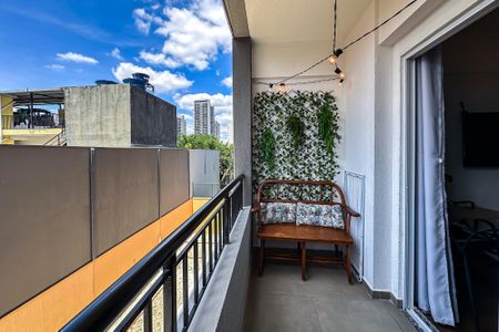 Varanda  de kitnet/studio para alugar com 1 quarto, 27m² em Belenzinho, São Paulo