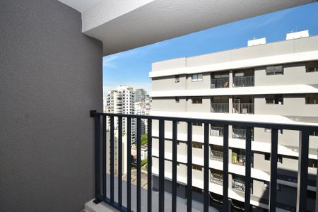 Varanda da Sala de kitnet/studio à venda com 1 quarto, 27m² em Pinheiros, São Paulo