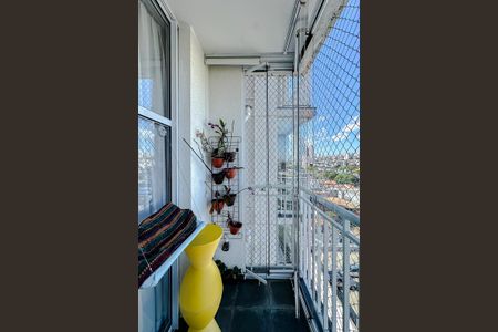 Varanda da Sala de apartamento à venda com 2 quartos, 46m² em Jardim Sabara, São Paulo