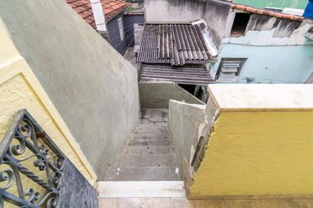 Varanda da Sala - Escada de acesso de apartamento para alugar com 1 quarto, 50m² em Brás de Pina, Rio de Janeiro