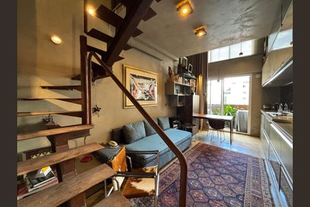 Sala/Cozinha de apartamento à venda com 1 quarto, 45m² em Vila Olímpia, São Paulo