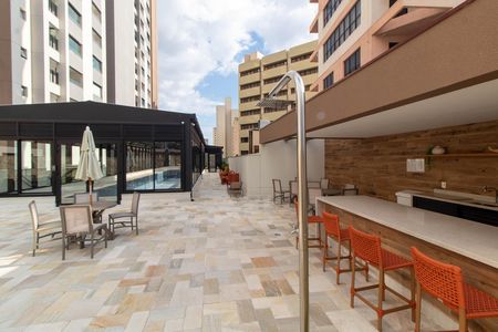 Apartamento para alugar com 43m², 1 quarto e 1 vaga Apartamento para alugar com 43m², 1 quarto e 1 vagaÁREA COMUM - CHURRASQUEIRA