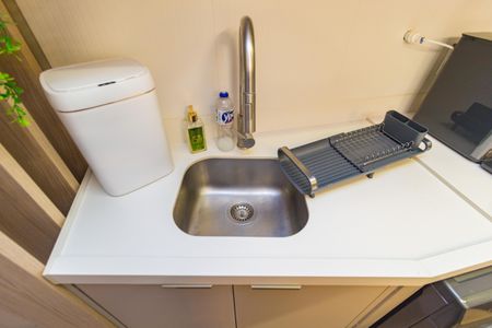 Apartamento para alugar com 38m², 1 quarto e 1 vagaDetalhe - Cozinha