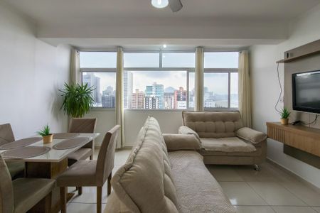 Sala de apartamento para alugar com 1 quarto, 69m² em Guilhermina, Praia Grande