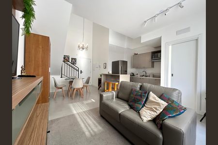 Apartamento para alugar com 74m², 1 quarto e 2 vagasSala