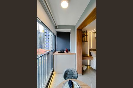 Studio para alugar com 27m², 1 quarto e sem vagaVaranda