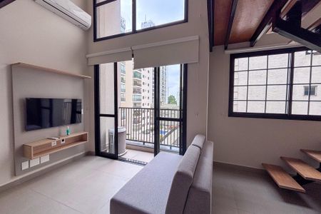 Sala/Cozinha de apartamento para alugar com 1 quarto, 45m² em Vila Madalena, São Paulo