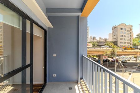 Varanda do Studio de kitnet/studio para alugar com 1 quarto, 33m² em República, São Paulo