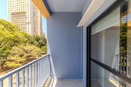 Varanda do Studio de kitnet/studio para alugar com 1 quarto, 33m² em República, São Paulo