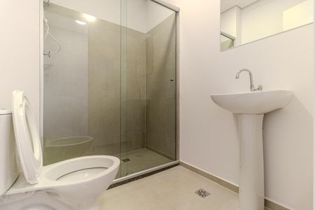 Studio para alugar com 33m², 1 quarto e sem vaga Studio para alugar com 33m², 1 quarto e sem vagaBanheiro