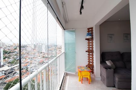 Varanda da Sala de apartamento à venda com 2 quartos, 59m² em Vila Galvão, Guarulhos