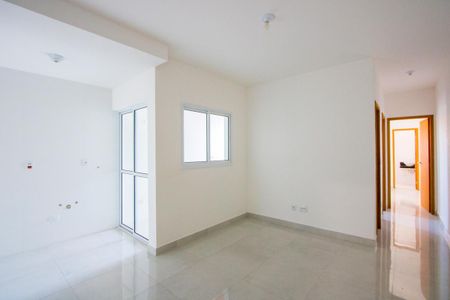 Sala/Cozinha de apartamento à venda com 2 quartos, 60m² em Vila Alzira, Santo André