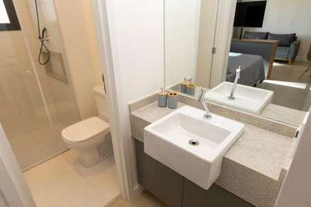 Apartamento à venda com 46m², 1 quarto e 1 vaga Apartamento à venda com 46m², 1 quarto e 1 vagaBanheiro social