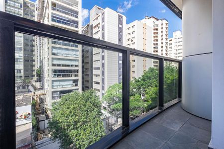 Varanda de kitnet/studio para alugar com 1 quarto, 23m² em Jardins, São Paulo