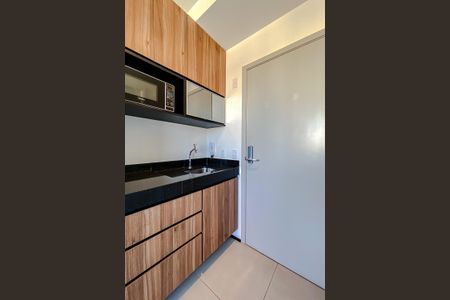 Cozinha de kitnet/studio para alugar com 1 quarto, 16m² em Vila Mariana, São Paulo