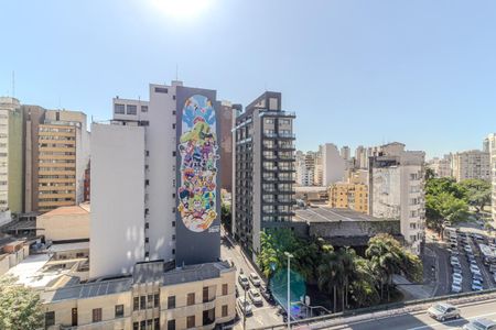 Vista Sala de apartamento para alugar com 1 quarto, 27m² em República, São Paulo
