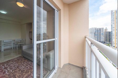 Varanda da Sala de apartamento para alugar com 1 quarto, 37m² em Vila Assunção, Santo André