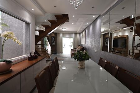 Sala de casa de condomínio à venda com 3 quartos, 140m² em Parque Sao Vicente, Santo André