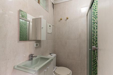 Banheiro da Suíte de apartamento à venda com 1 quarto, 29m² em Higienópolis, São Paulo