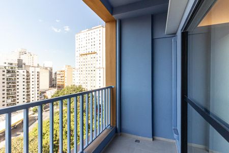 Varanda do Studio de kitnet/studio para alugar com 1 quarto, 33m² em República, São Paulo