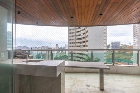 Varanda gourmet de apartamento à venda com 4 quartos, 162m² em Vale do Sereno, Nova Lima