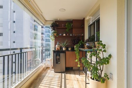 Varanda da Sala de apartamento à venda com 2 quartos, 90m² em Jardim Caboré, São Paulo