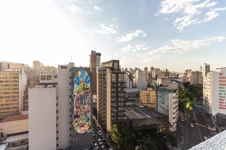Vista Sala de apartamento para alugar com 1 quarto, 27m² em República, São Paulo