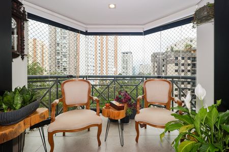 Varanda da Sala de apartamento para alugar com 3 quartos, 125m² em Vila Andrade, São Paulo