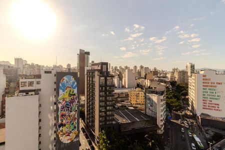 Vista Sala de apartamento para alugar com 1 quarto, 27m² em República, São Paulo
