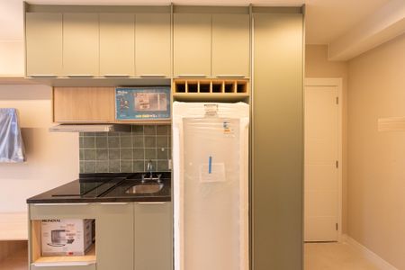 Cozinha de apartamento para alugar com 1 quarto, 29m² em Vila Clementino, São Paulo