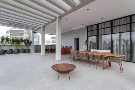 Área comum de apartamento à venda com 1 quarto, 28m² em Indianópolis, São Paulo