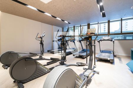 Studio para alugar com 41m², 1 quarto e sem vaga Studio para alugar com 41m², 1 quarto e sem vagaÁrea comum - Academia