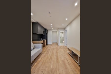 Sala/Cozinha de apartamento para alugar com 1 quarto, 44m² em Indianópolis, São Paulo