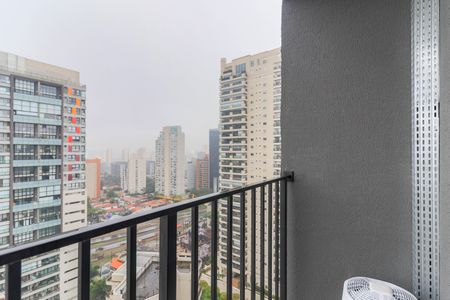 Varanda da Sala de apartamento para alugar com 1 quarto, 27m² em Campo Belo, São Paulo