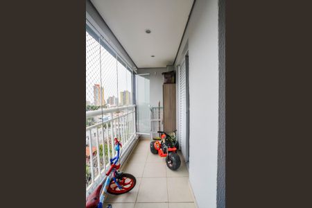Varanda da Sala de apartamento à venda com 3 quartos, 91m² em Vila Eldizia, Santo André