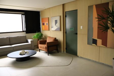 Studio para alugar com 25m², 1 quarto e 1 vaga Studio para alugar com 25m², 1 quarto e 1 vagaHall de entrada