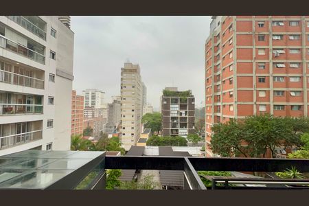 Varanda de kitnet/studio para alugar com 1 quarto, 28m² em Pinheiros, São Paulo
