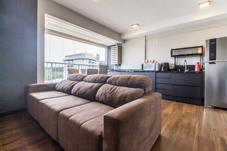 Sala  de apartamento à venda com 1 quarto, 45m² em Bethaville I, Barueri