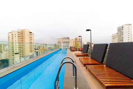 Studio para alugar com 29m², 1 quarto e sem vagaPiscina