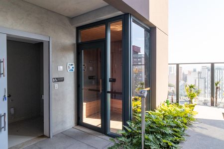 Studio para alugar com 25m², 1 quarto e sem vaga Studio para alugar com 25m², 1 quarto e sem vagaÁrea comum - Sauna