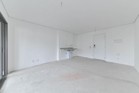 Sala - Cozinha Integrada de apartamento à venda com 1 quarto, 54m² em Campo Belo, São Paulo