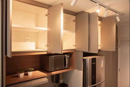 Studio à venda com 27m², 1 quarto e sem vagaCozinha