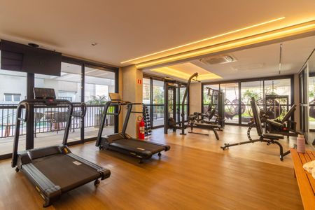 Apartamento para alugar com 34m², 1 quarto e 1 vaga Apartamento para alugar com 34m², 1 quarto e 1 vagaÁrea comum - Academia