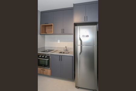 Sala e Cozinha de apartamento à venda com 1 quarto, 29m² em Vila Romana, São Paulo