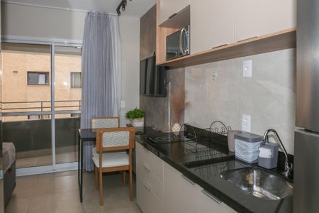 Cozinha de kitnet/studio para alugar com 1 quarto, 24m² em Perdizes, São Paulo