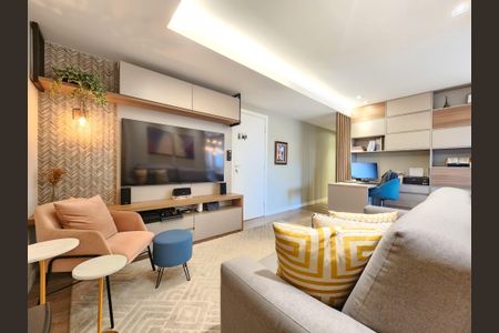 Sala  de apartamento para alugar com 2 quartos, 77m² em Vila da Serra, Nova Lima